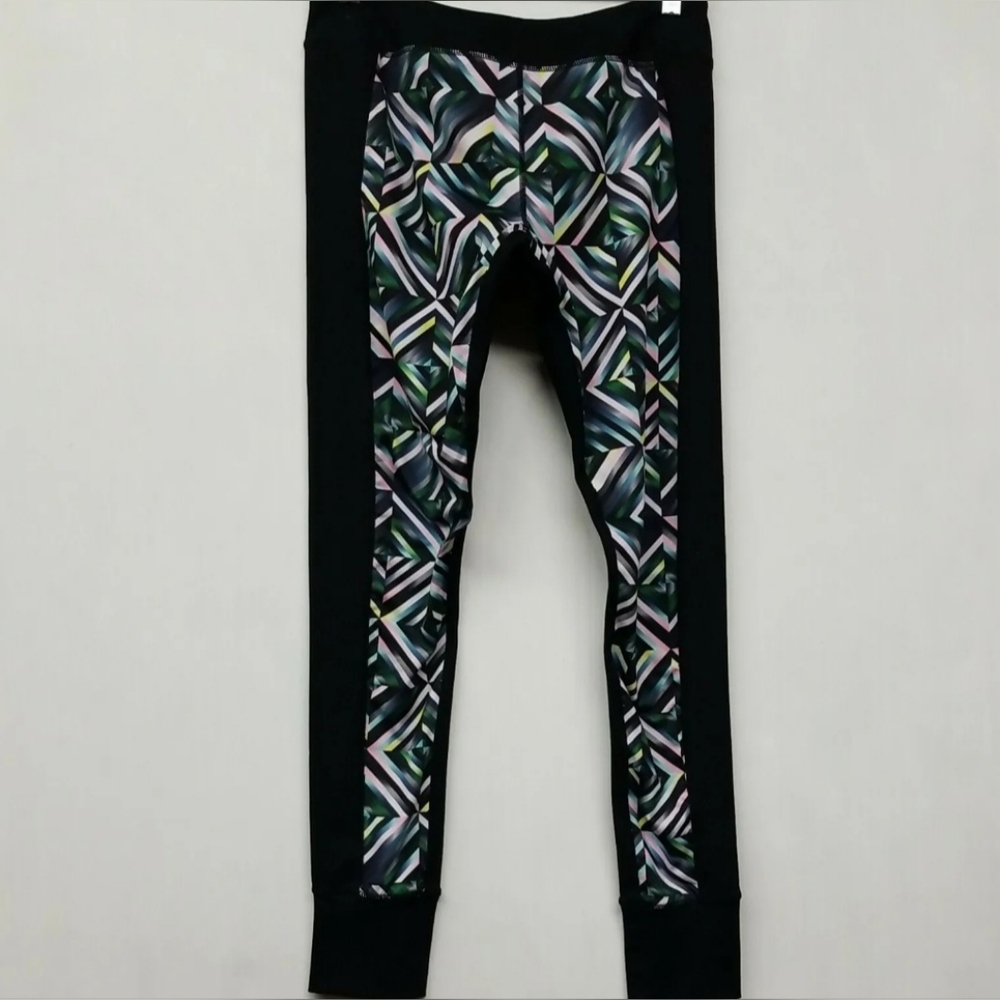 Cynthia Rowley Active Wear Size M Black/Geometric Athletic Pants